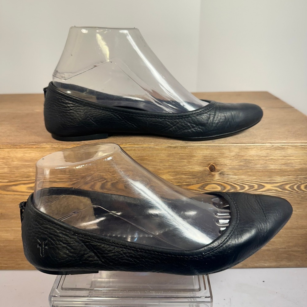 Frye Regina Ballet Flats Women 7 Leather Pointed Toe Chic Minimalist Travel Luxe